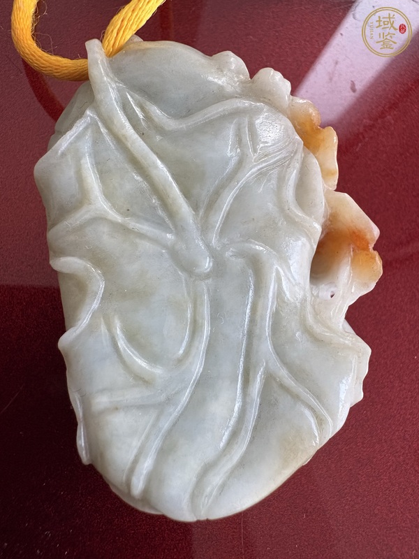古玩玉器翡翠持蓮?fù)诱嫫疯b賞圖