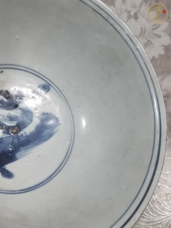 古玩陶瓷青花山水人物碗真品鑒賞圖
