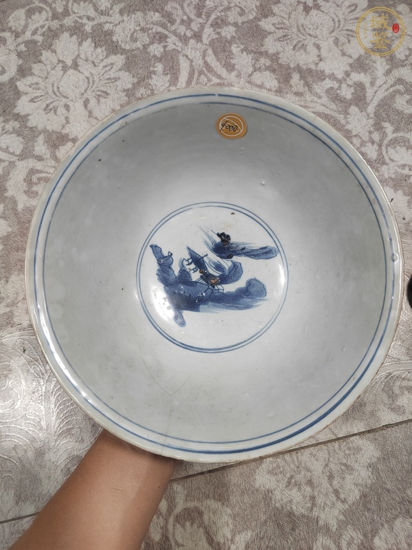 古玩陶瓷青花山水人物碗真品鑒賞圖