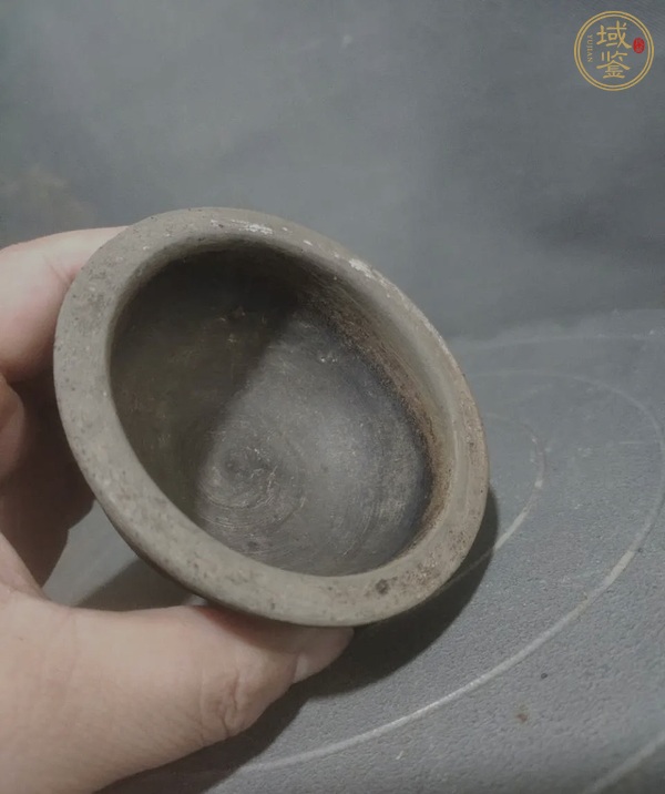 古玩陶瓷灰陶小杯缸真品鑒賞圖