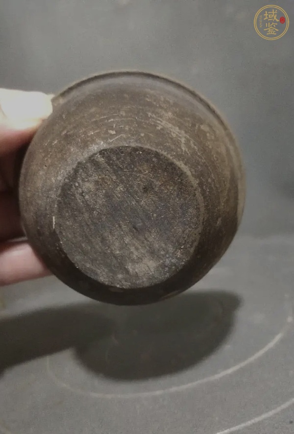 古玩陶瓷灰陶小杯缸真品鑒賞圖