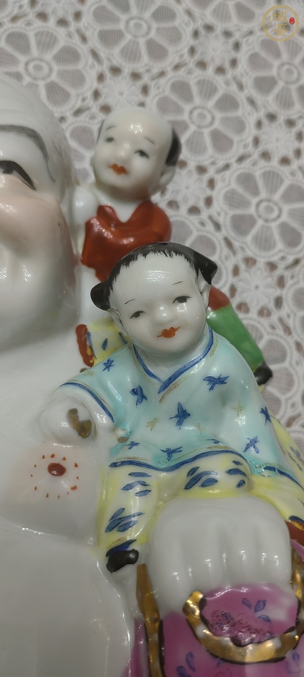 古玩陶瓷五子鬧佛塑像真品鑒賞圖