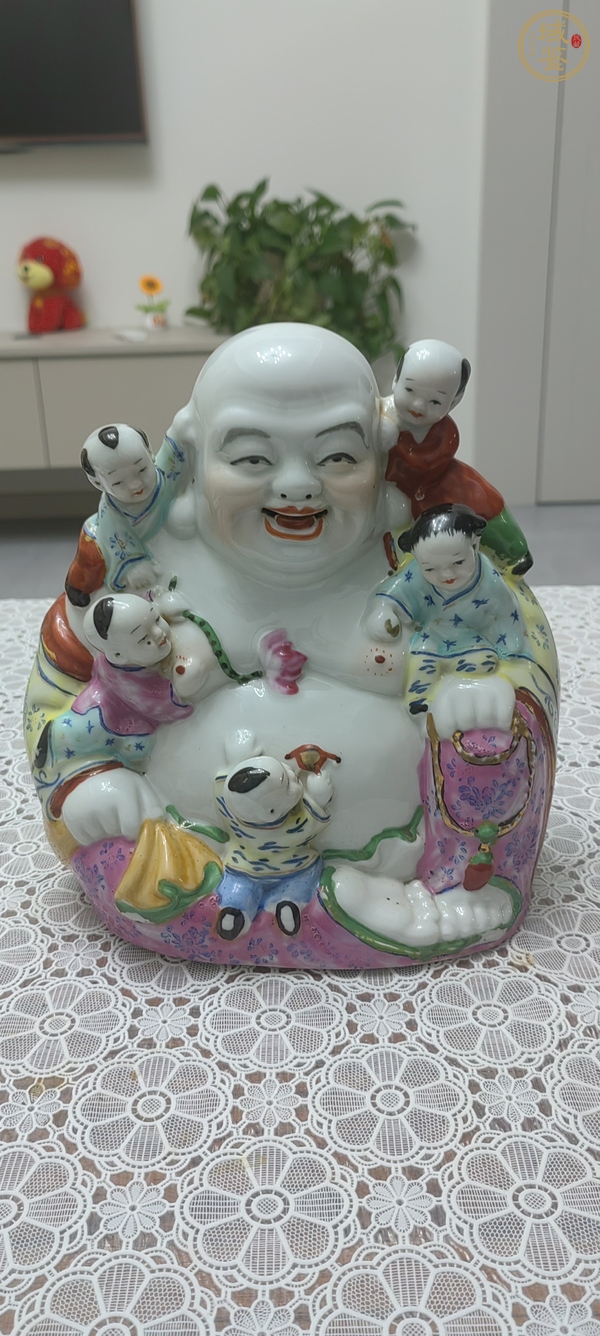 古玩陶瓷五子鬧佛塑像真品鑒賞圖
