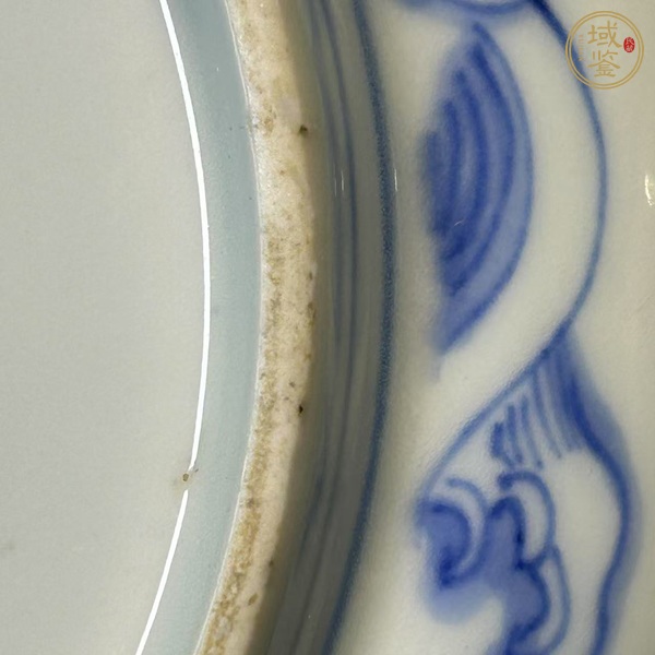 古玩陶瓷青花五彩龍鳳紋盤真品鑒賞圖