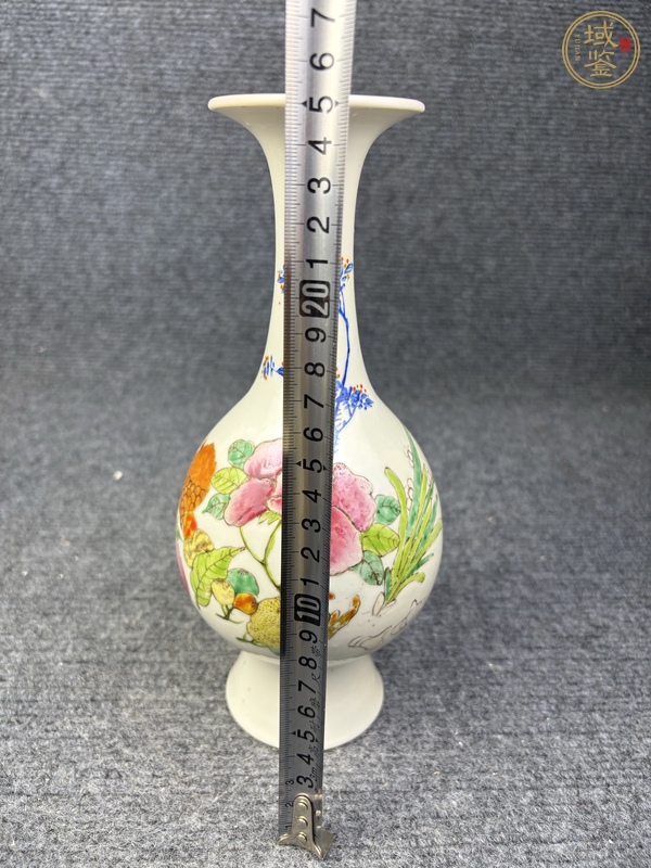 古玩陶瓷粉彩三多紋琵琶瓶真品鑒賞圖