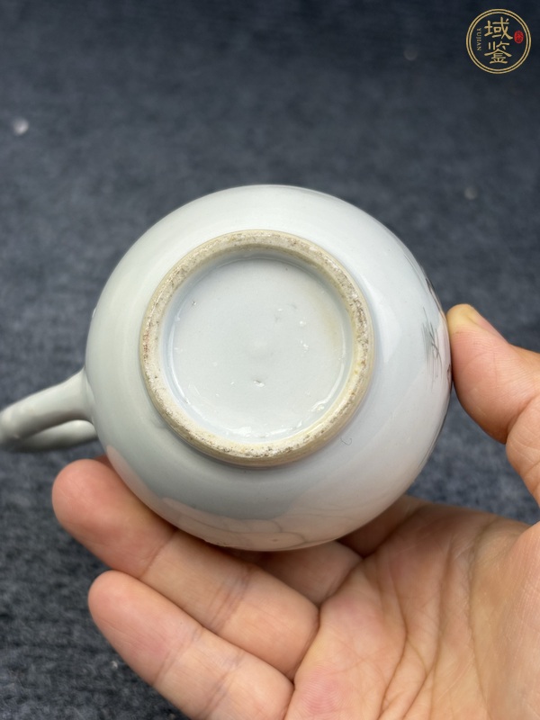 古玩陶瓷乾隆墨彩西洋人物紋奶壺真品鑒賞圖