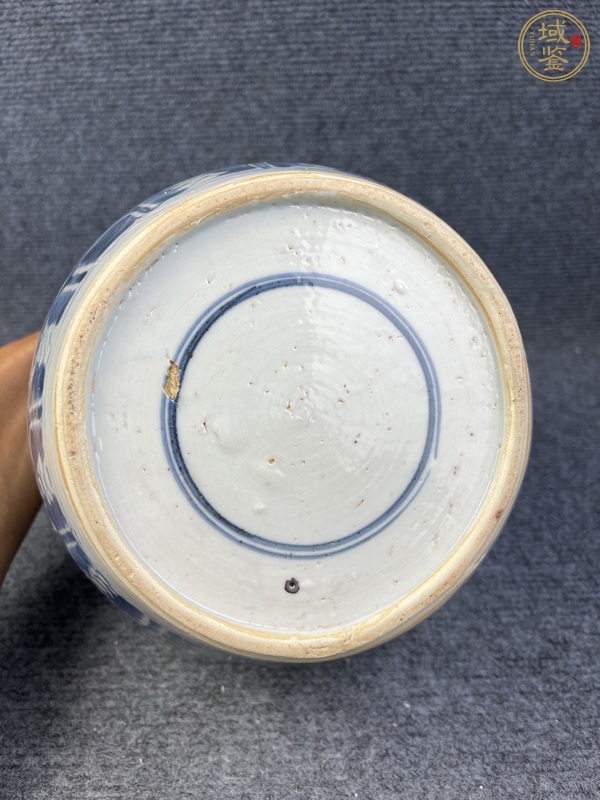 古玩陶瓷青花花肩壽蓋罐真品鑒賞圖