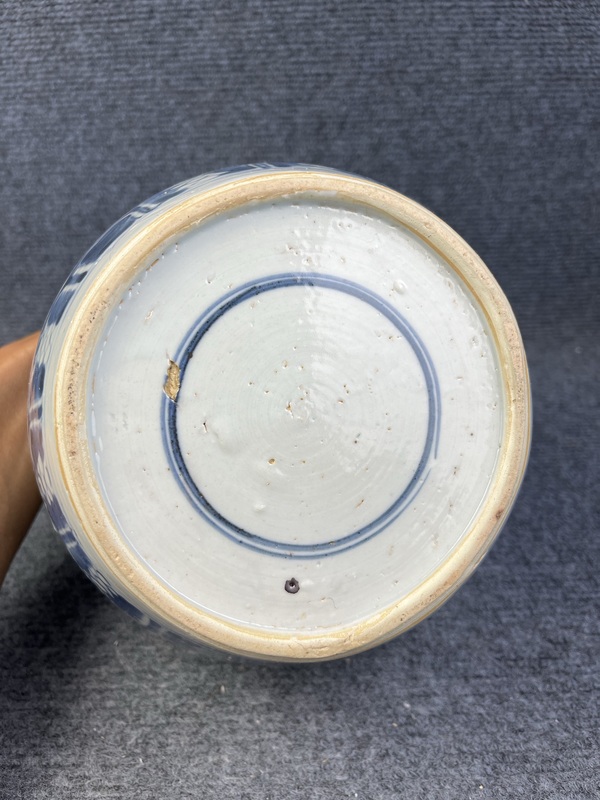 古玩陶瓷青花花肩壽蓋罐拍賣，當(dāng)前價格4588元