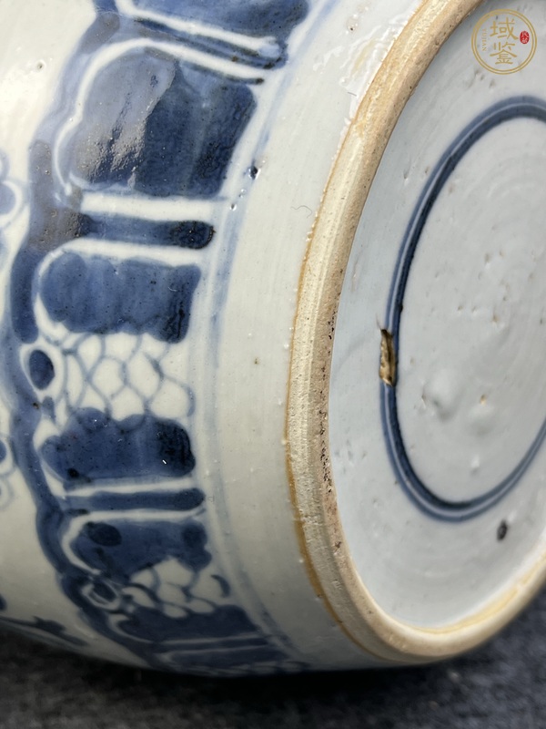 古玩陶瓷青花花肩壽蓋罐真品鑒賞圖