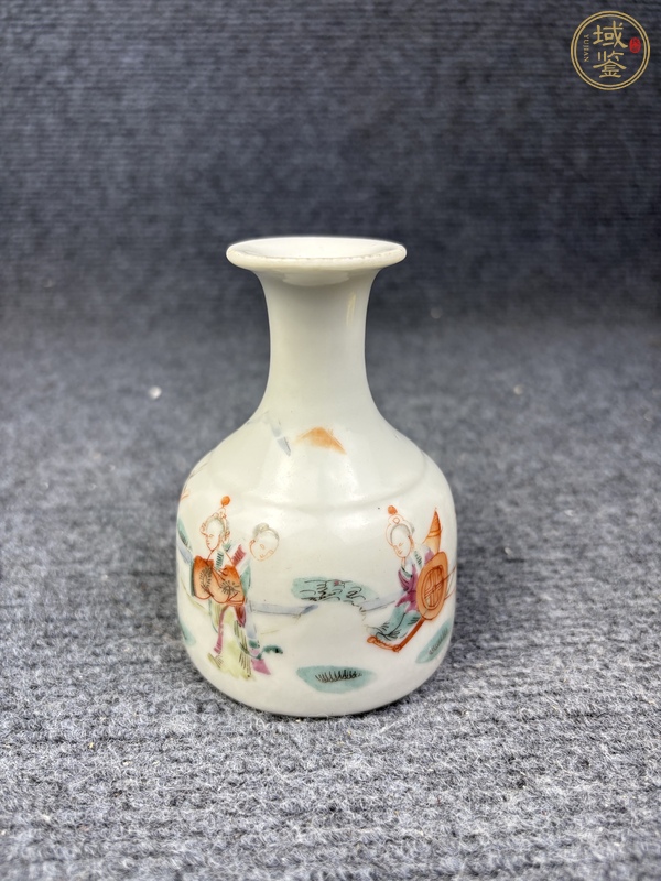 古玩陶瓷粉彩人物故事西廂記酒壺真品鑒賞圖