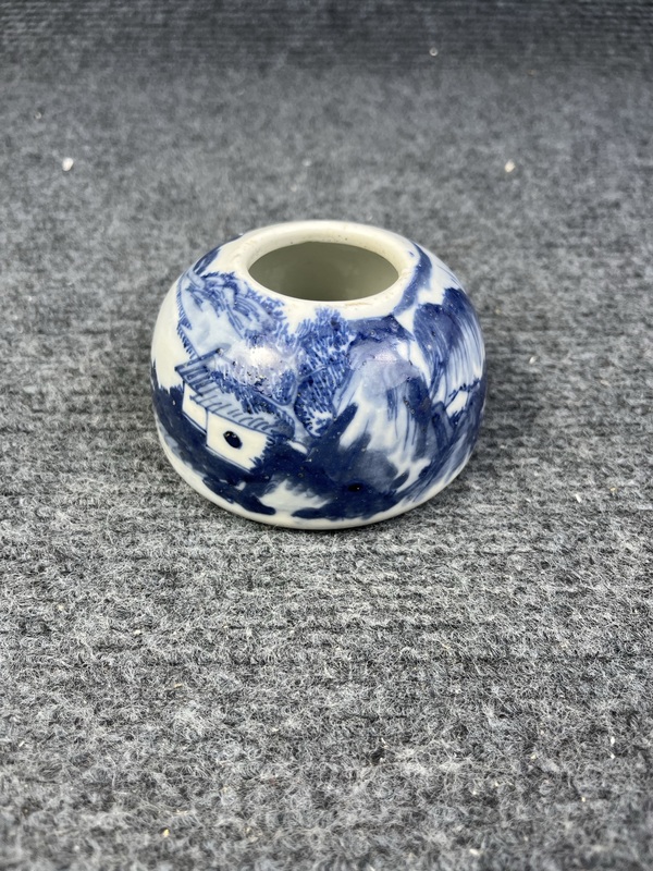 古玩陶瓷青花山水人物紋大水丞拍賣，當前價格1888元