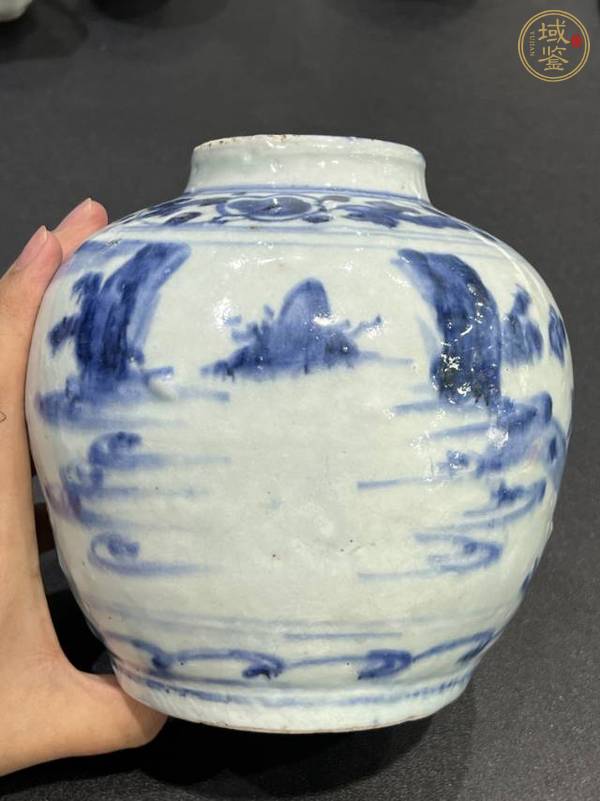 古玩陶瓷青花高士圖罐真品鑒賞圖