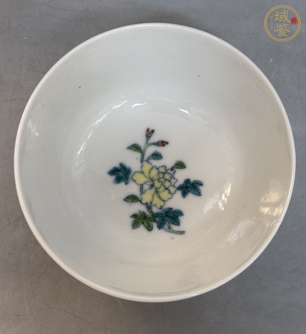 古玩陶瓷清代光緒斗彩花鳥紋碗真品鑒賞圖