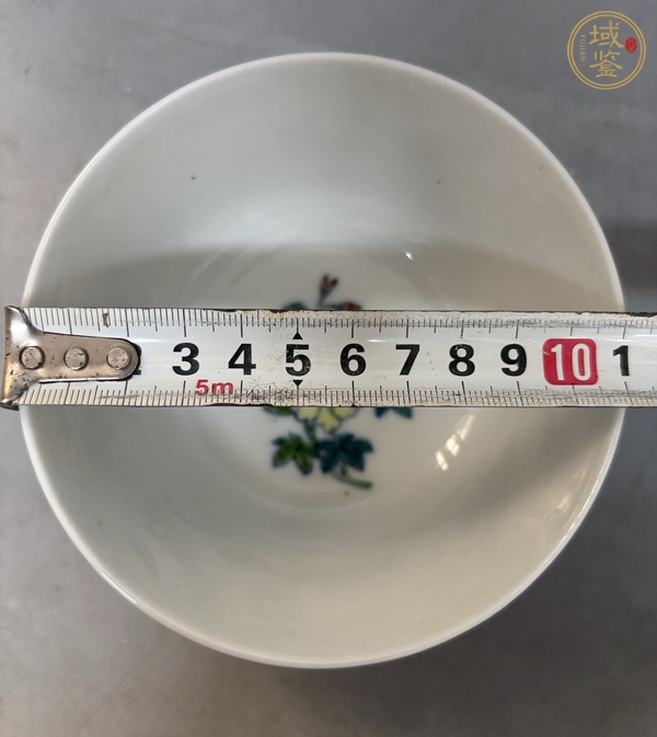 古玩陶瓷清代光緒斗彩花鳥紋碗真品鑒賞圖