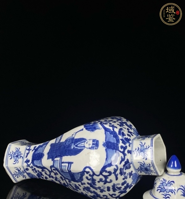 古玩陶瓷青花人物故事紋雞腿瓶真品鑒賞圖