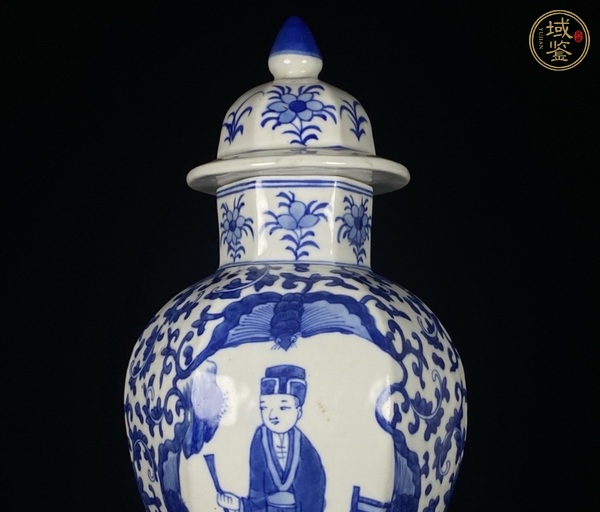 古玩陶瓷青花人物故事紋雞腿瓶真品鑒賞圖
