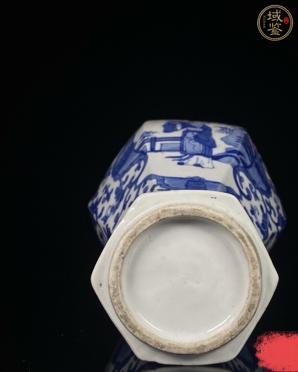 古玩陶瓷青花人物故事紋雞腿瓶真品鑒賞圖