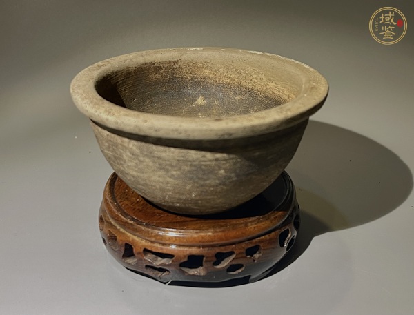 古玩陶瓷灰陶小杯缸真品鑒賞圖