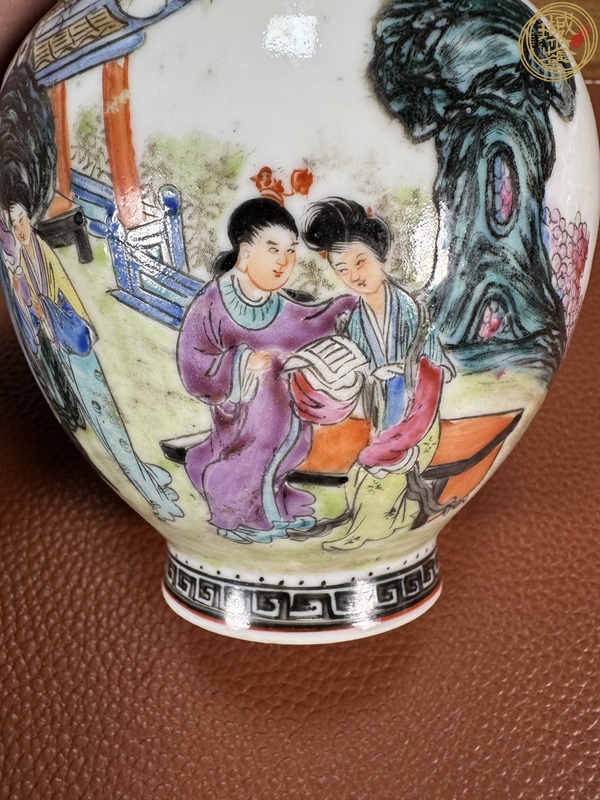 古玩陶瓷粉彩紅樓夢人物故事蓋罐真品鑒賞圖