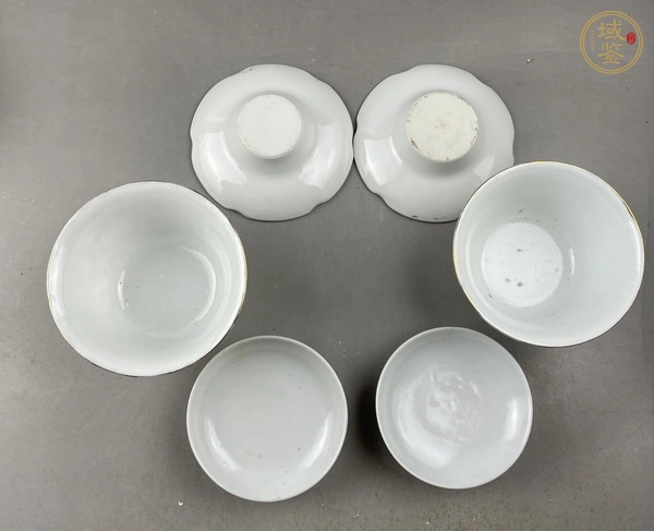 古玩陶瓷民國 花鳥紋蓋碗真品鑒賞圖