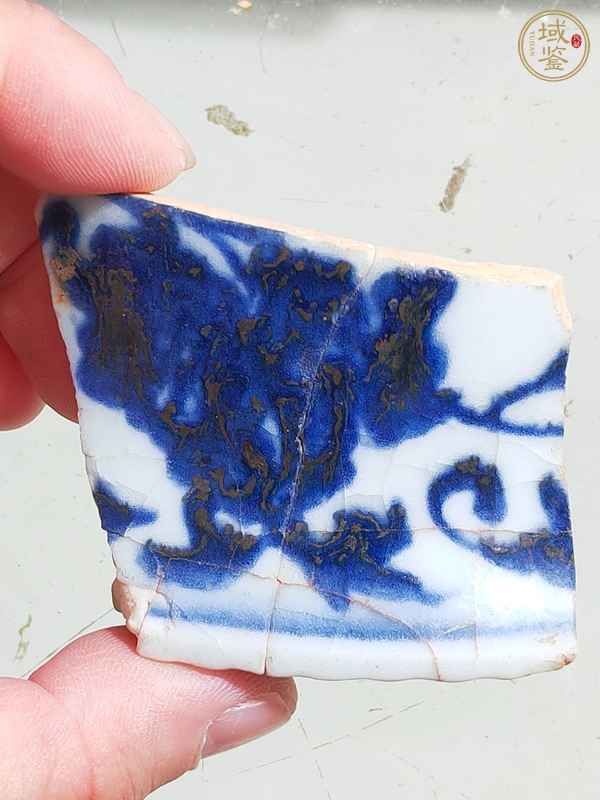 古玩陶瓷永宣青花瓷片真品鑒賞圖