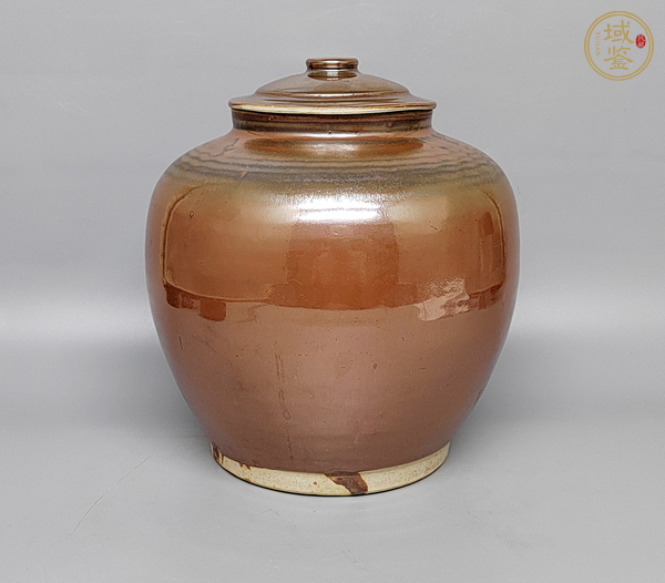 古玩陶瓷紫金釉蓋罐真品鑒賞圖