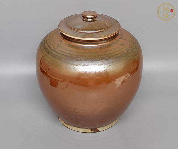 古玩陶瓷紫金釉蓋罐真品鑒賞圖