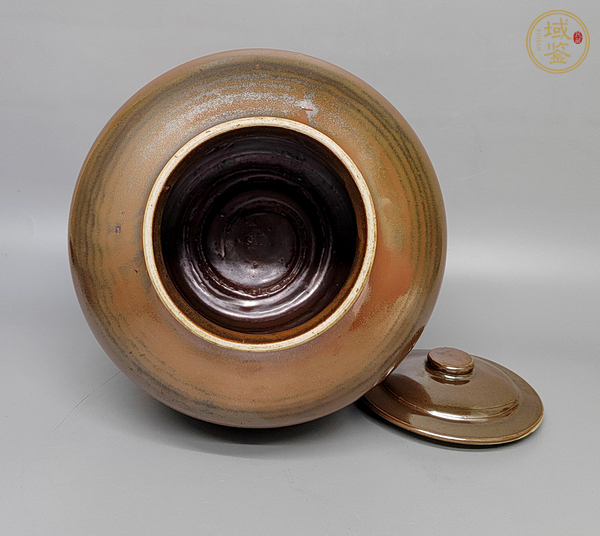 古玩陶瓷紫金釉蓋罐真品鑒賞圖