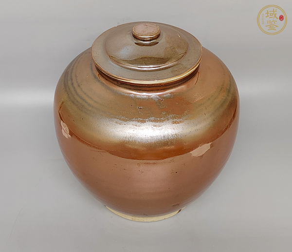 古玩陶瓷紫金釉蓋罐真品鑒賞圖