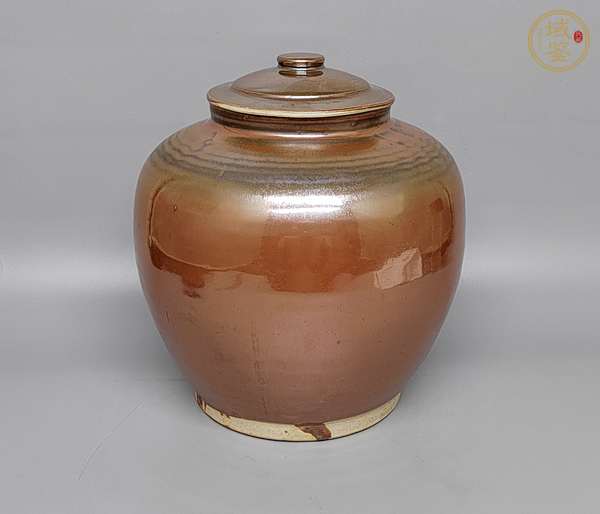 古玩陶瓷紫金釉蓋罐真品鑒賞圖