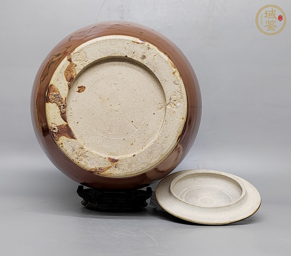 古玩陶瓷紫金釉蓋罐真品鑒賞圖