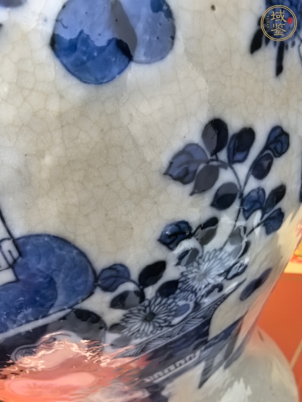 古玩陶瓷哥釉地青花將軍罐真品鑒賞圖