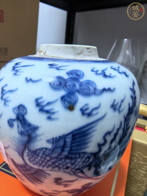 古玩陶瓷青花鳳紋罐真品鑒賞圖