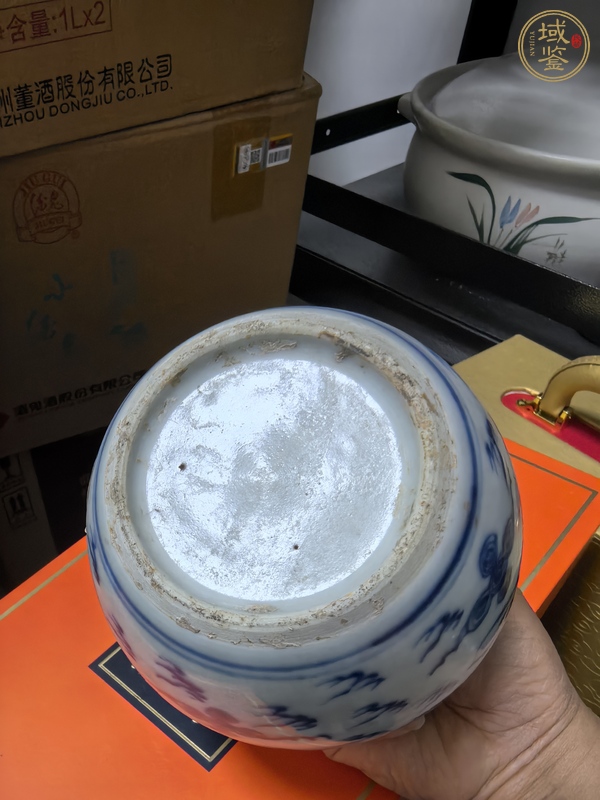 古玩陶瓷青花鳳紋罐真品鑒賞圖