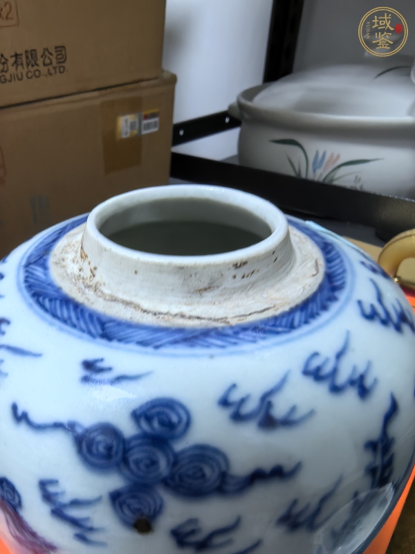 古玩陶瓷青花鳳紋罐真品鑒賞圖