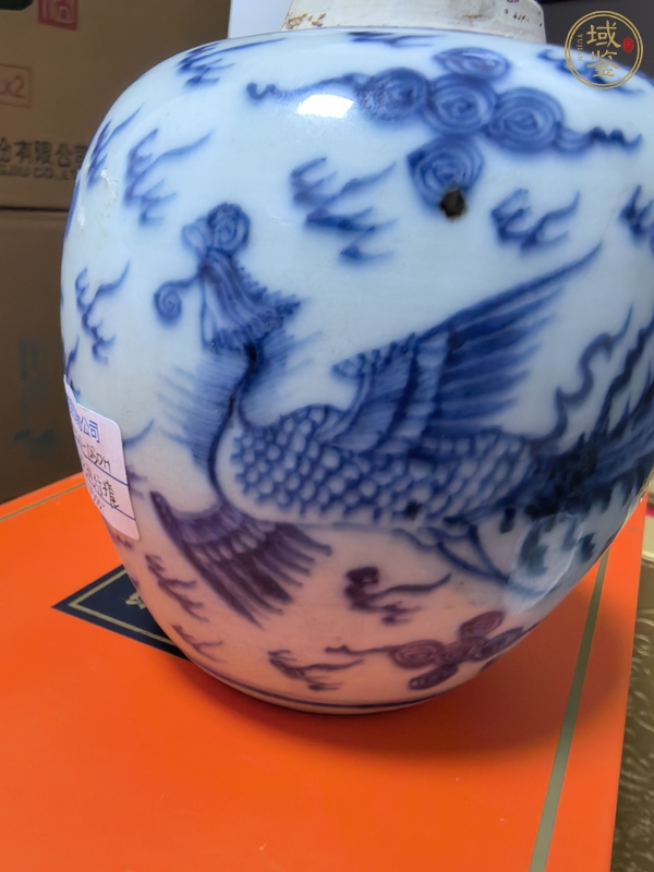 古玩陶瓷青花鳳紋罐真品鑒賞圖