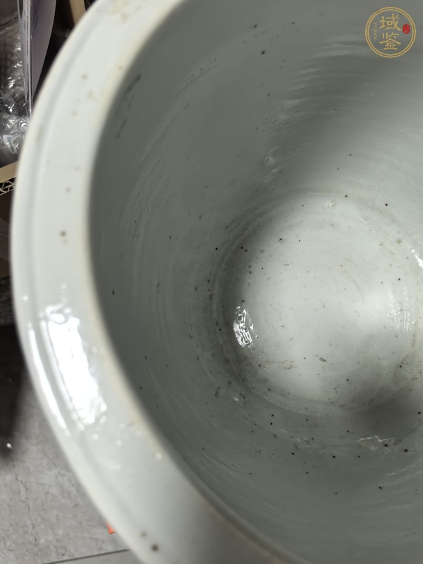 古玩陶瓷鳳穿牡丹紋青花缸真品鑒賞圖