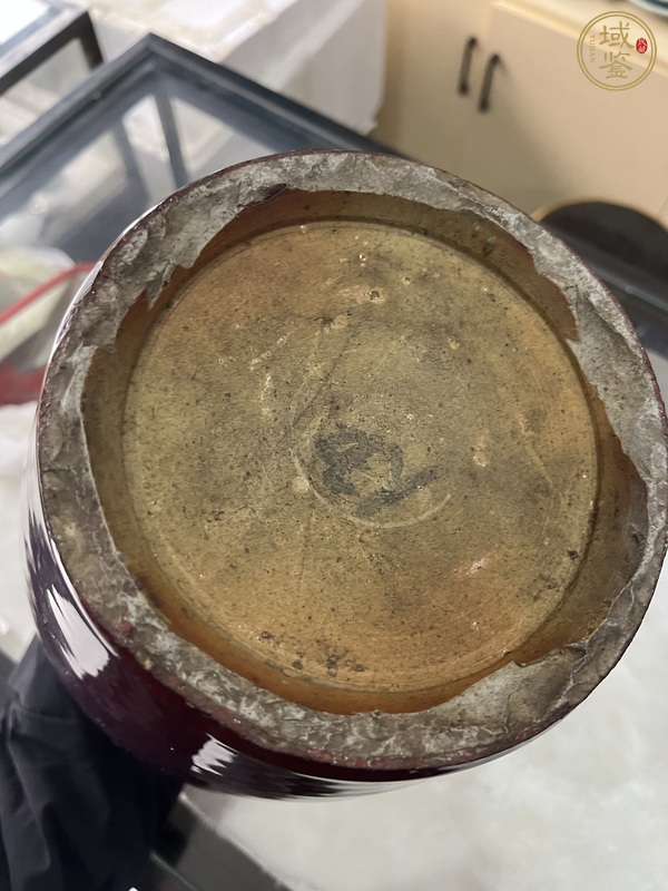 古玩陶瓷窯變紅釉冬瓜罐真品鑒賞圖