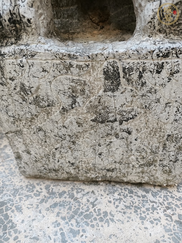 古玩雜項石雕柱頭獅真品鑒賞圖