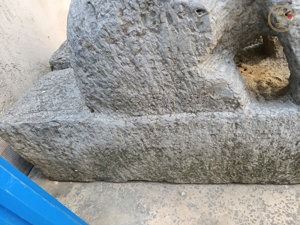 古玩雜項石雕柱頭獅真品鑒賞圖