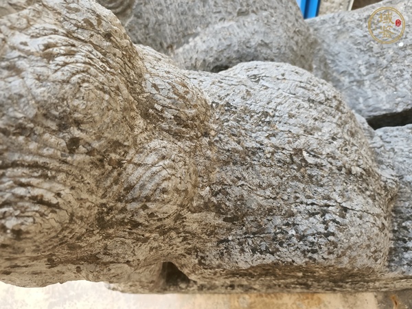 古玩雜項石雕柱頭獅真品鑒賞圖