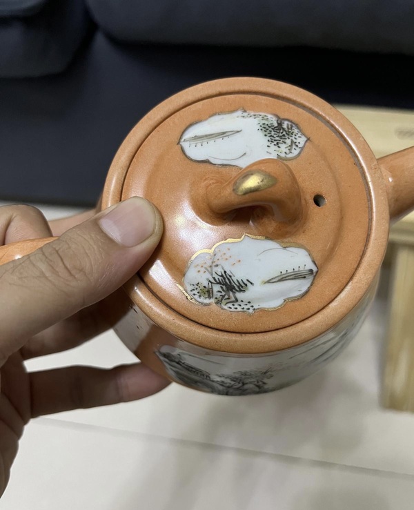 古玩陶瓷色地開光粉彩壺拍賣，當前價格500元