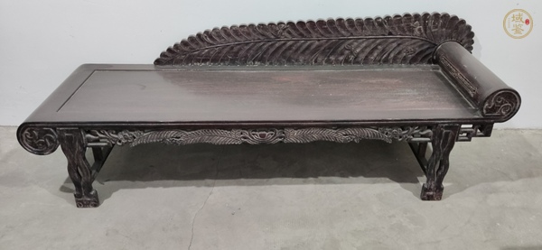 古玩字畫大葉紫檀貴妃床真品鑒賞圖