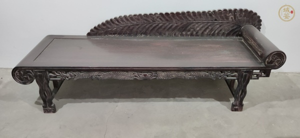 古玩字畫大葉紫檀貴妃床真品鑒賞圖
