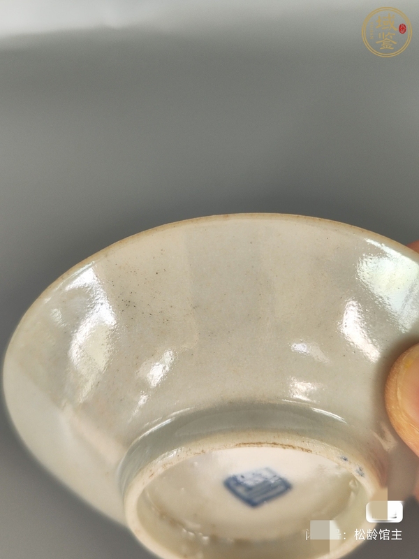 古玩陶瓷藍料獅子紋花口盤真品鑒賞圖