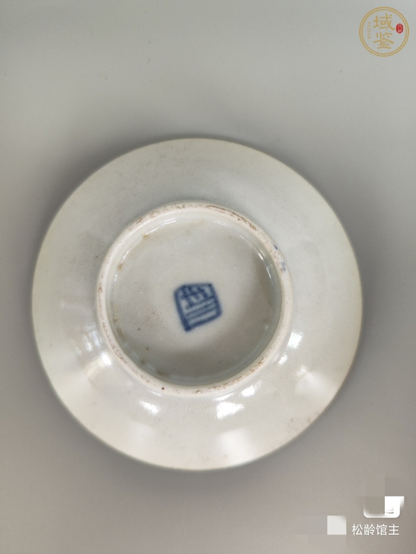 古玩陶瓷藍料獅子紋花口盤真品鑒賞圖