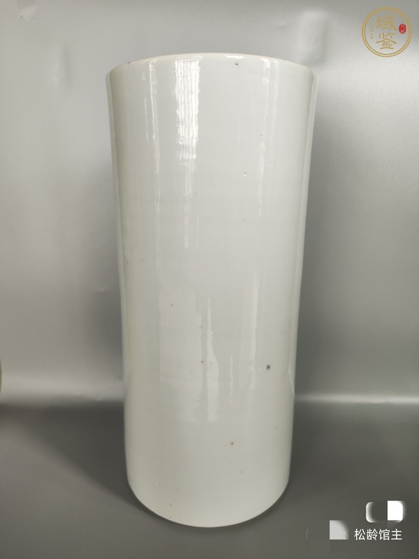古玩陶瓷粉彩花卉紋帽筒真品鑒賞圖