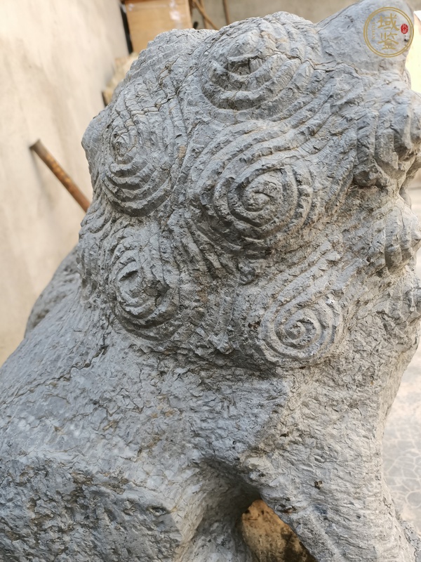 古玩雜項門墩獅子真品鑒賞圖