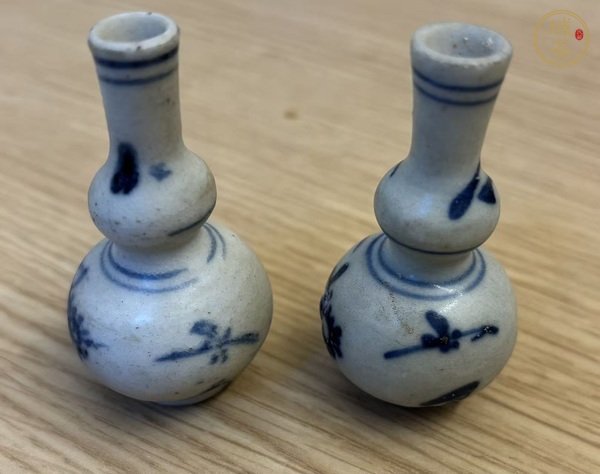 古玩陶瓷花卉紋青花葫蘆瓶真品鑒賞圖