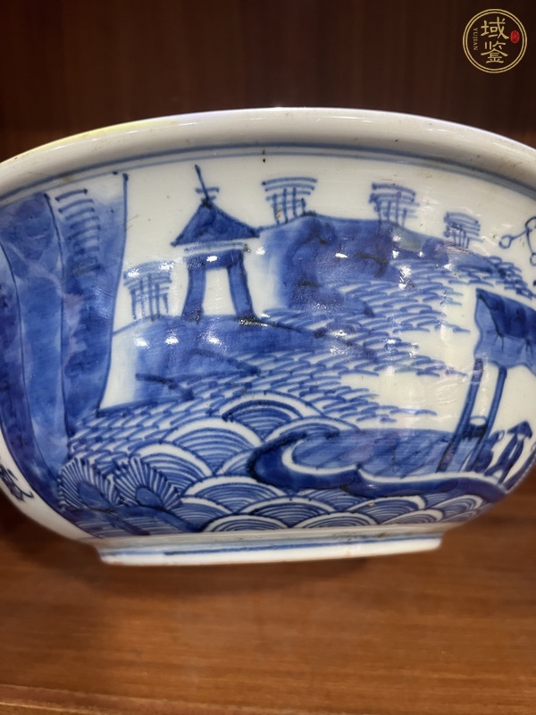古玩陶瓷赤壁賦青花碗真品鑒賞圖